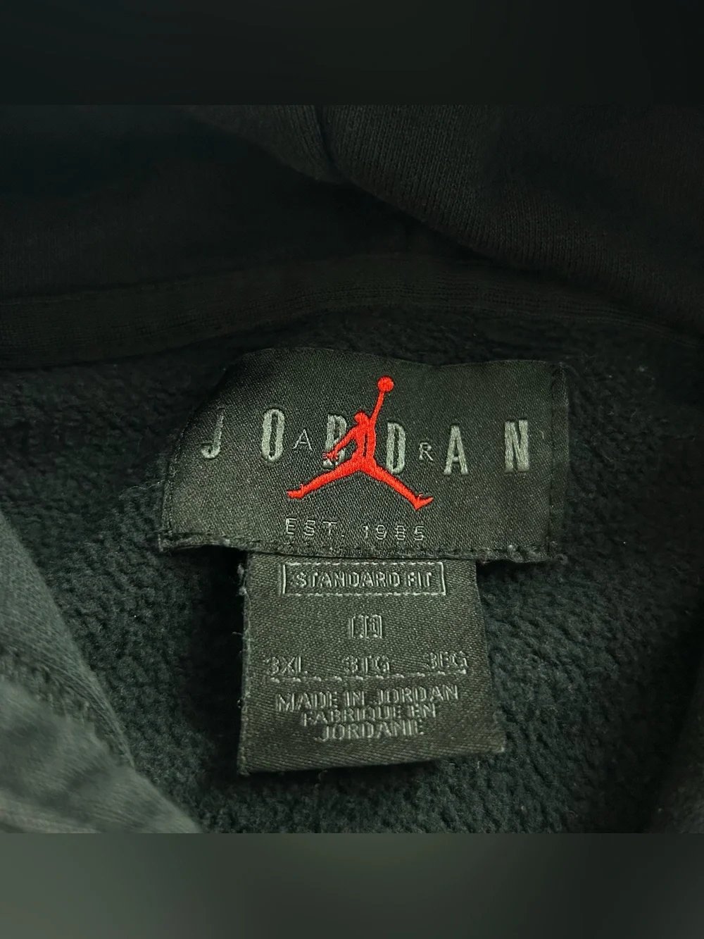 Jordan AJ3 Men's Graphic Fleece Pullover Hoodie Black Jumpman Size 3XL DD5244